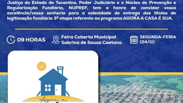 3º ETAPA DA REGULARIZAÇÃO FUNDIÁRIA EM CAMPOS LINDOS