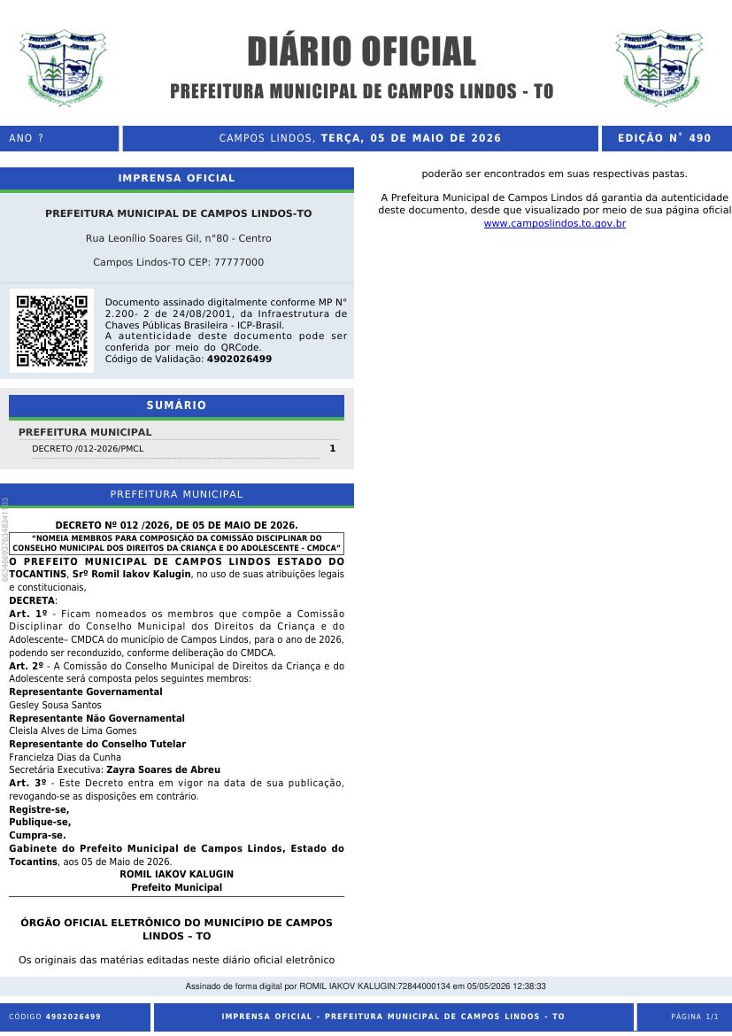 Capa da edição