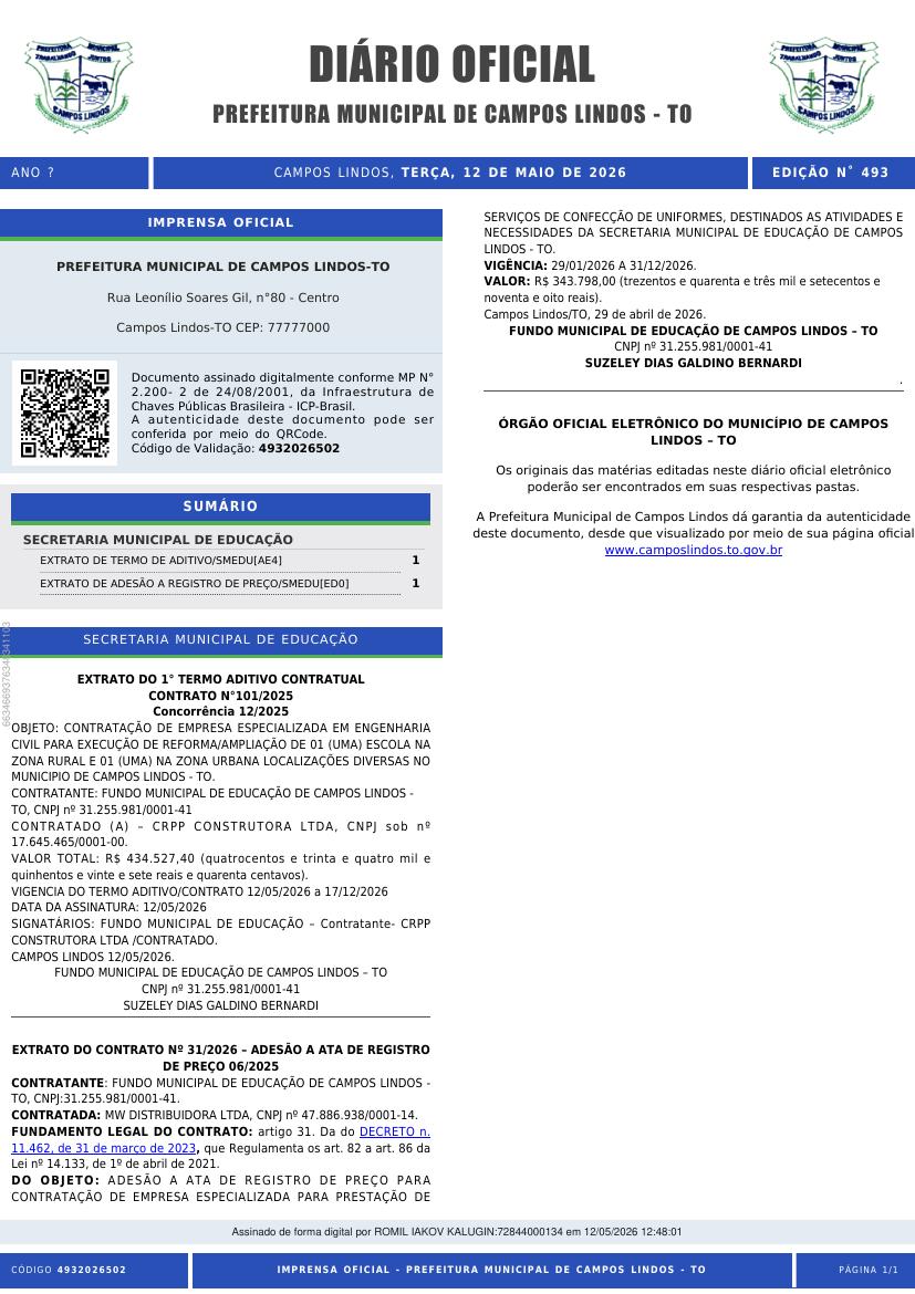 Capa da edição