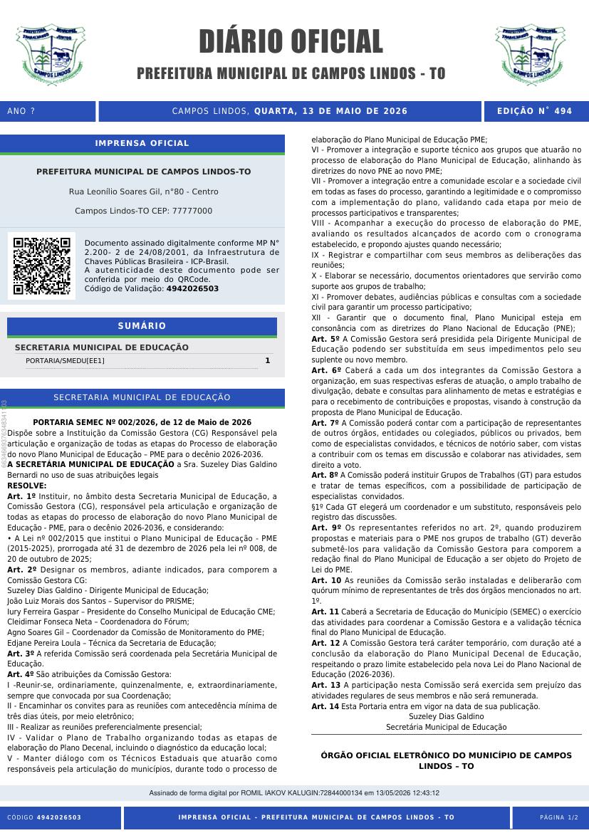 Capa da edição