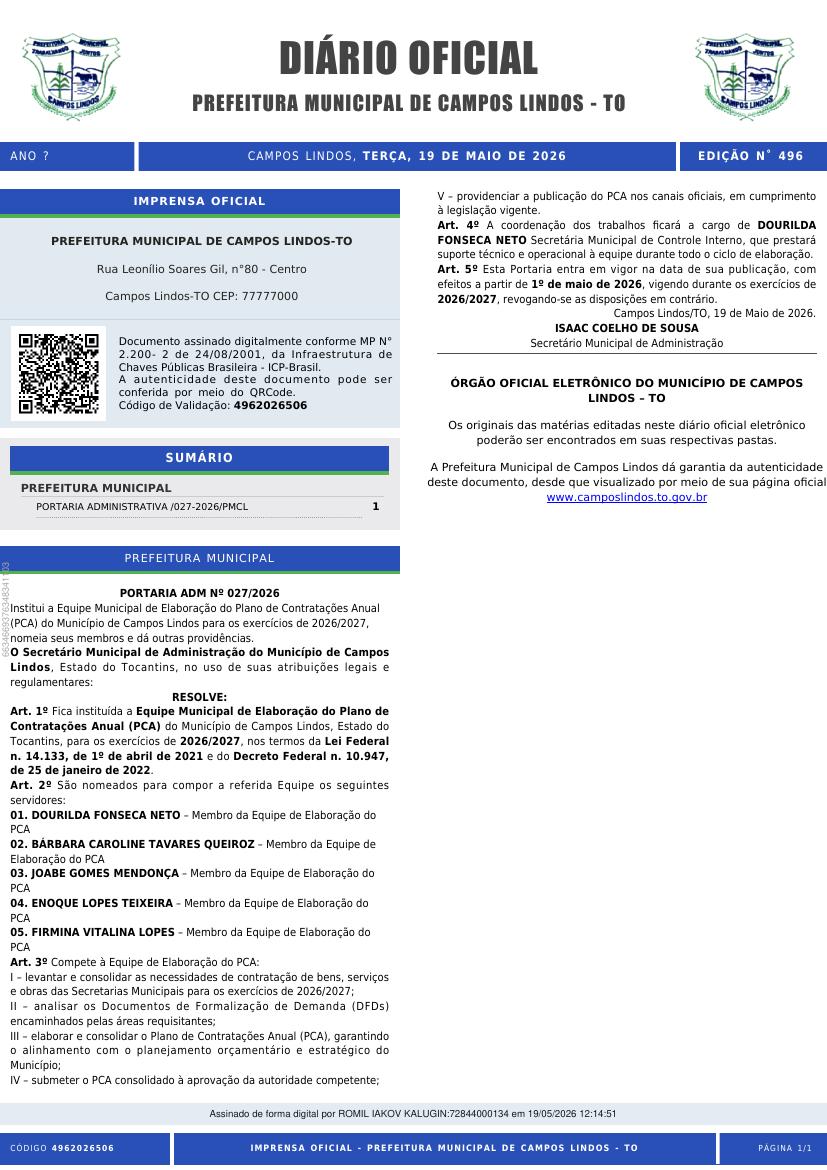 Capa da edição