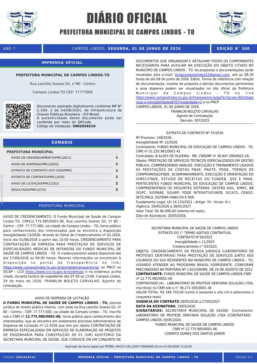 Capa da edição