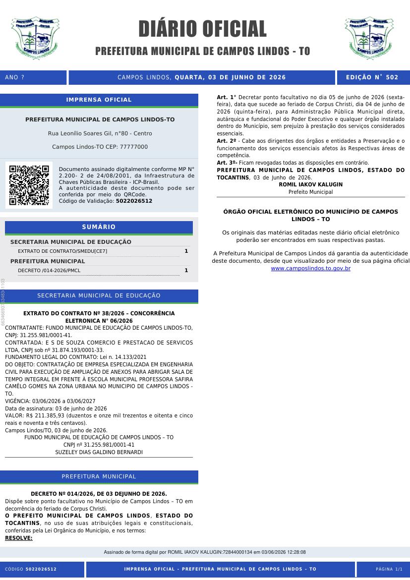 Capa da edição