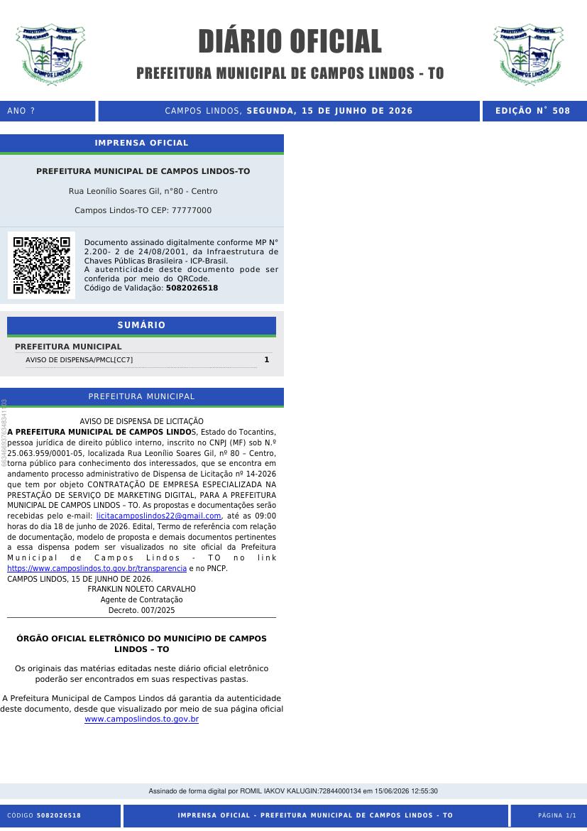 Capa da edição