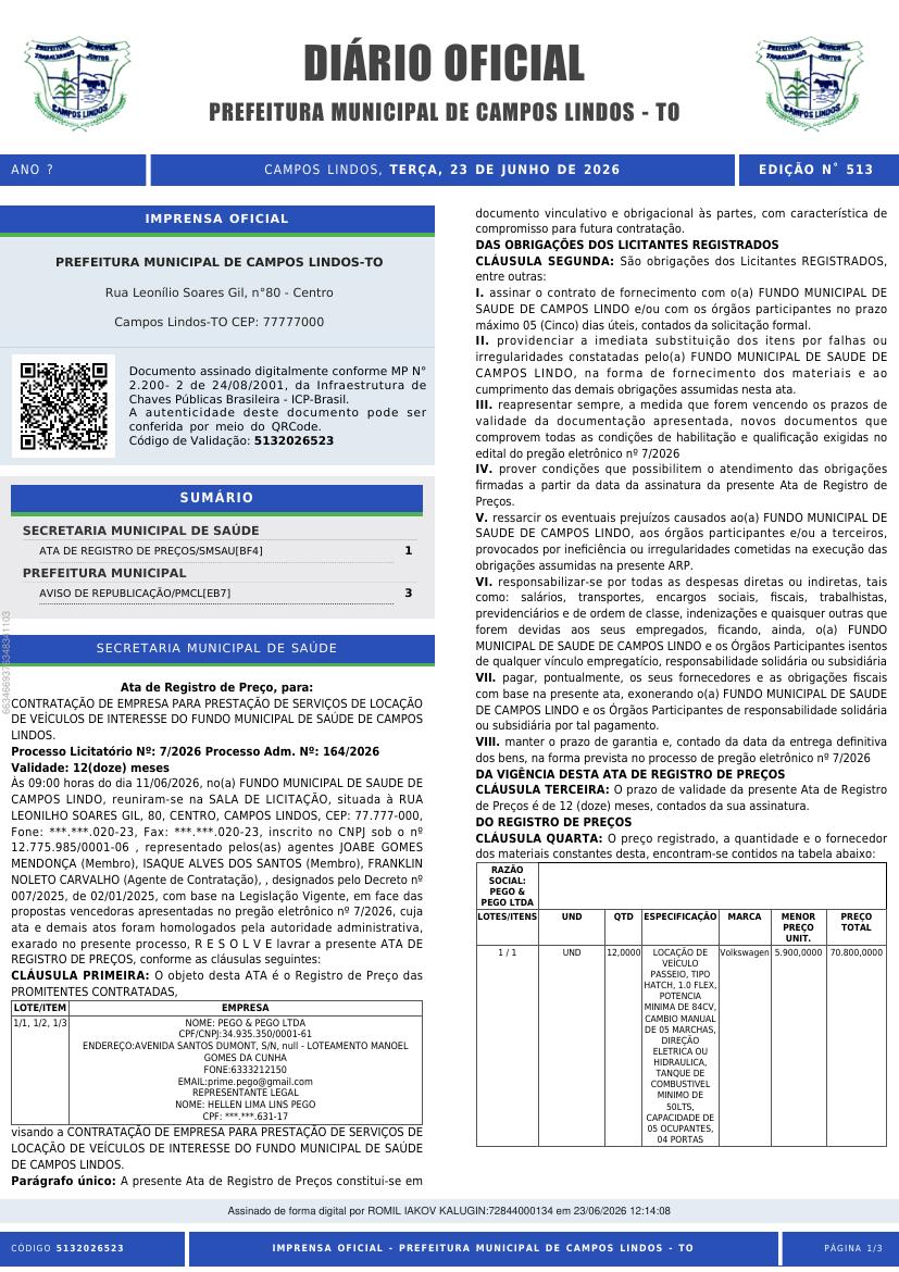 Capa da edição
