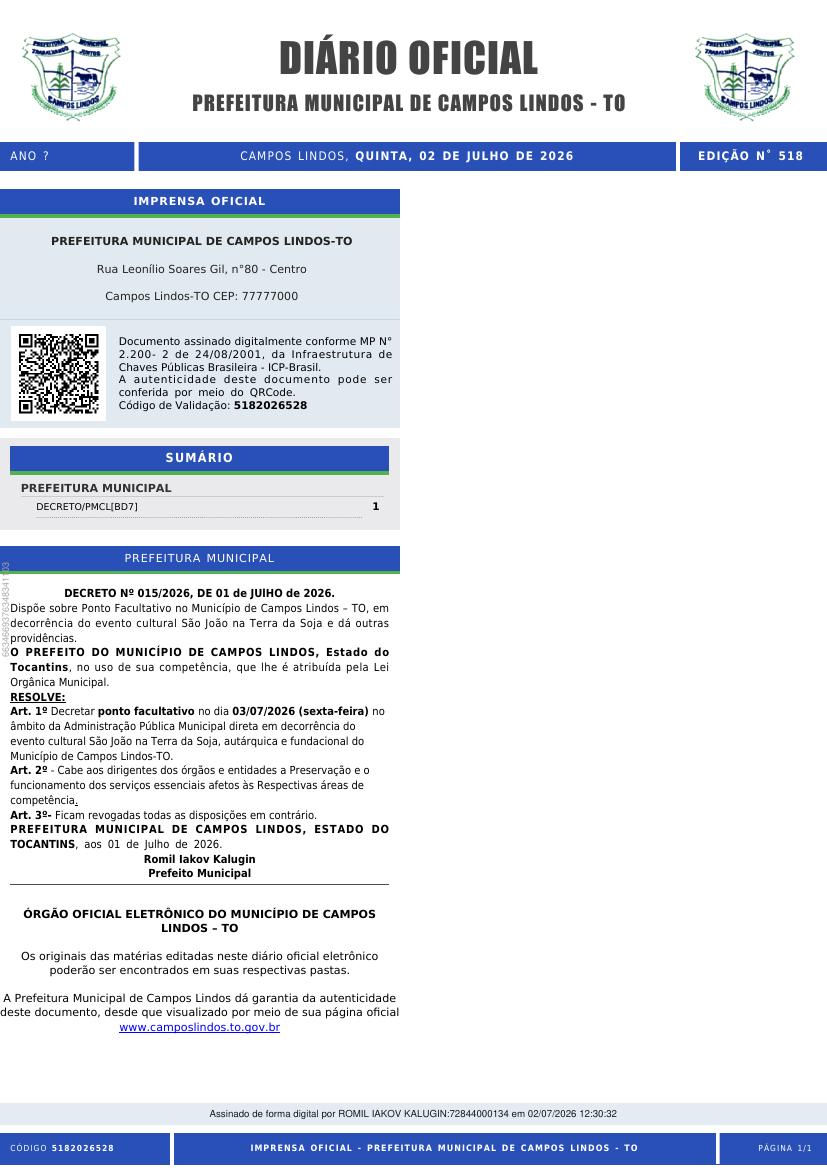 Capa da edição