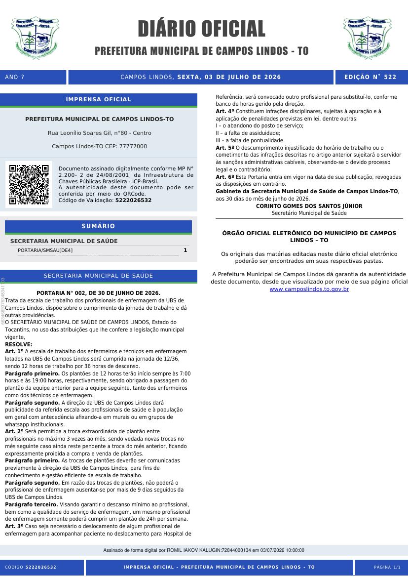 Capa da edição