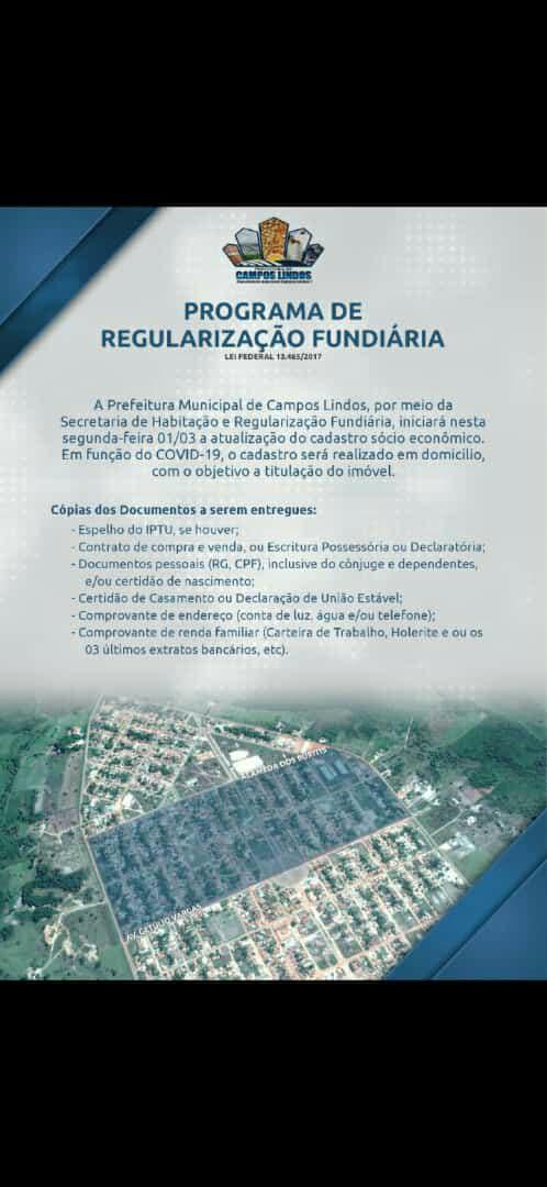Programa de Regularização Fundiária Programa de Regularização Fundiária